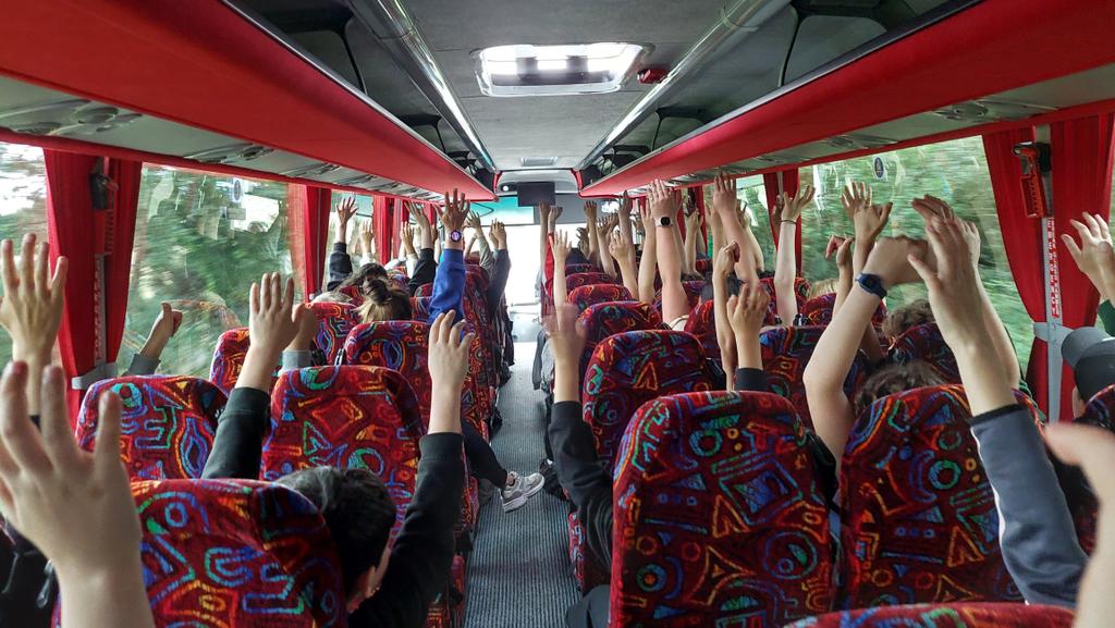 BarnsburyPS's tweet photo. We are on the coach. We have had a fantastic week but are glad to be heading home 
. #Year6Residential #cominghome https://t.co/aCORSyiUoQ