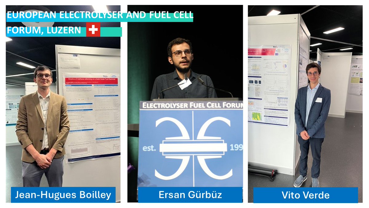 Lab Crigen (@engielabcrigen) on Twitter photo Great representation from ENGIE’s Lab #Hydrogen at <a href="/EFCForum/">European Electrolyser and Fuel Cell Forum</a> 🇨🇭
Ersan Gürbüz showcased recent breakthroughs in high-temperature electrolysis.
PhD students Vito Verde + Jean-Hugues Boilley in collaboration with <a href="/TUeindhoven/">TU Eindhoven</a> presented their works on high-temperature electrolysis. Great representation from ENGIE’s Lab #Hydrogen at <a href="/EFCForum/">European Electrolyser and Fuel Cell Forum</a> 🇨🇭
Ersan Gürbüz showcased recent breakthroughs in high-temperature electrolysis.
PhD students Vito Verde + Jean-Hugues Boilley in collaboration with <a href="/TUeindhoven/">TU Eindhoven</a> presented their works on high-temperature electrolysis.