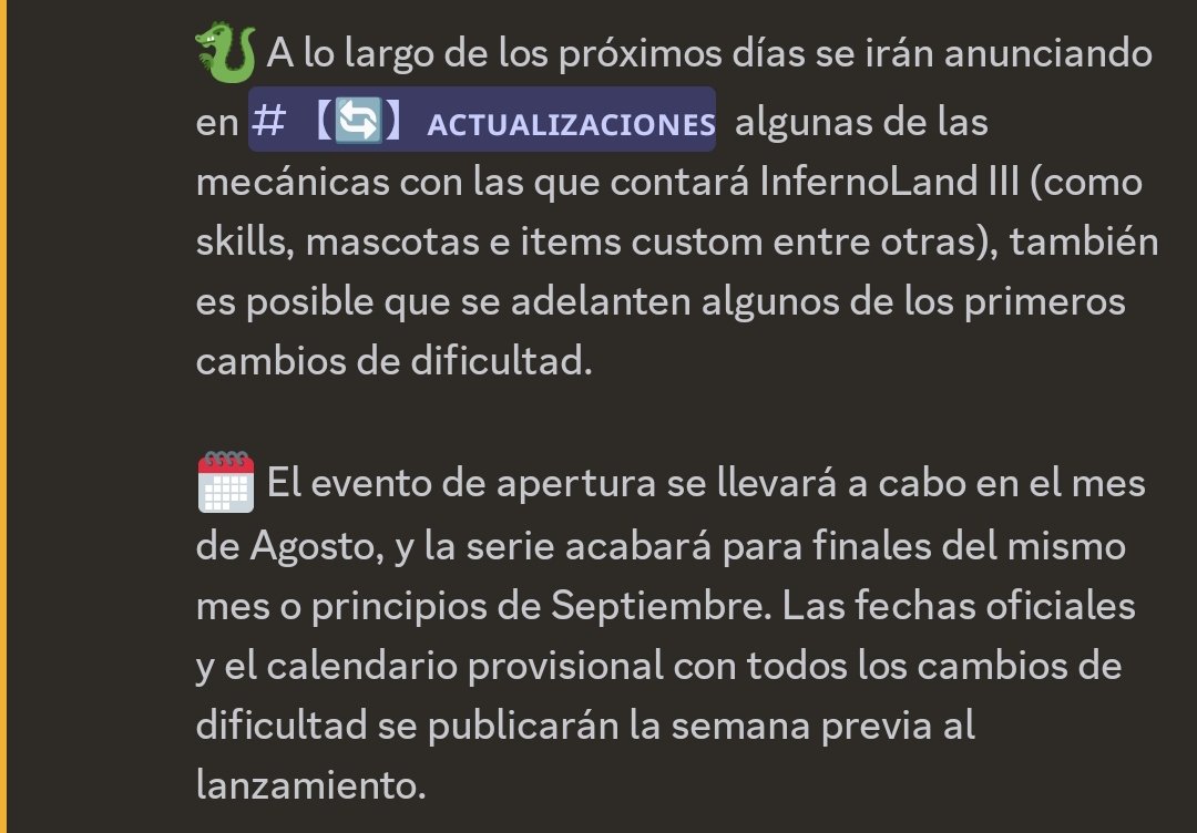 🧡LLEGA INFERNOLAND 3❤️

Infernoland, una serie hardcore con 3 vidas y cambios de dificultad, abrirá durante todo el mes de AGOSTO. Tanto si eres jugador como Streamer, aquí tienes tu hueco.

Inscríbete en nuestro discord (link en bio)