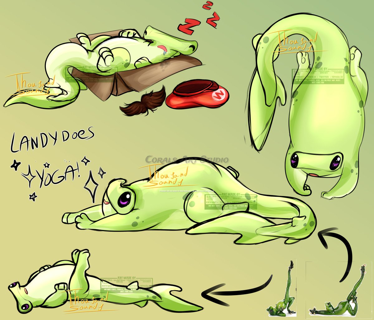 ThousandDroids's tweet photo. #artfight2024 #artfightattack #artfightteamstardust

I AM SO GONNA MAKE ANOTHER SHEET OF THIS GUY YA'LL LANDDYY (guys if ur on af pls draw this man, shower him with art)

Character: Landy Smandy &amp; Bobo
Owner: @CoralsArtstudio
Link: https://t.co/TLIb5FnBEM
https://t.co/XIovNbiF76 https://t.co/1cGOHQZ4Kz