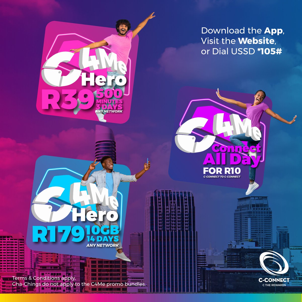 cconnectza's tweet photo. Unlock exclusive rewards with our C4Me Promo Bundles

Don't miss out on amazing deals and benefits tailored just 4 YOU!

Dial *105# or Download our app now to C the rewards. 📱💫

C-CONNECT C THE REWARDS

#CConnect #ChaChings #CTHEREWARDS#C4MeBundles #MoreRewards #StayConnected https://t.co/sltN6mTsqx