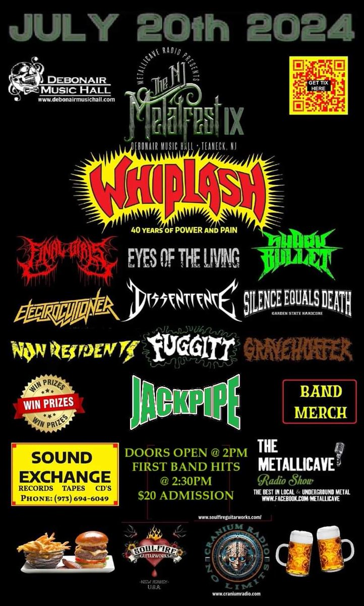 It's in Jersey and it's Metal!!
See ya there...