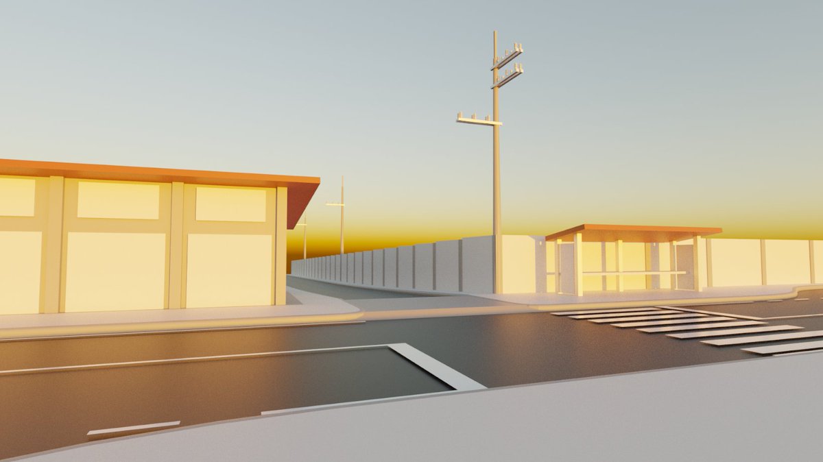 feamble's tweet photo. recreating pup-mc part 1: pup bus stop (initial render) https://t.co/GIUvFasuEz