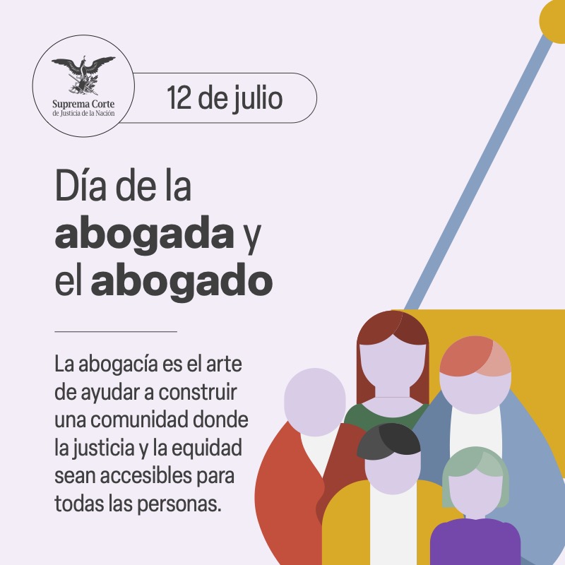 Ejercer la abogacía permite avanzar en el acceso a la justicia, la protección de derechos y libertades.

¡Feliz día de las y los abogados!