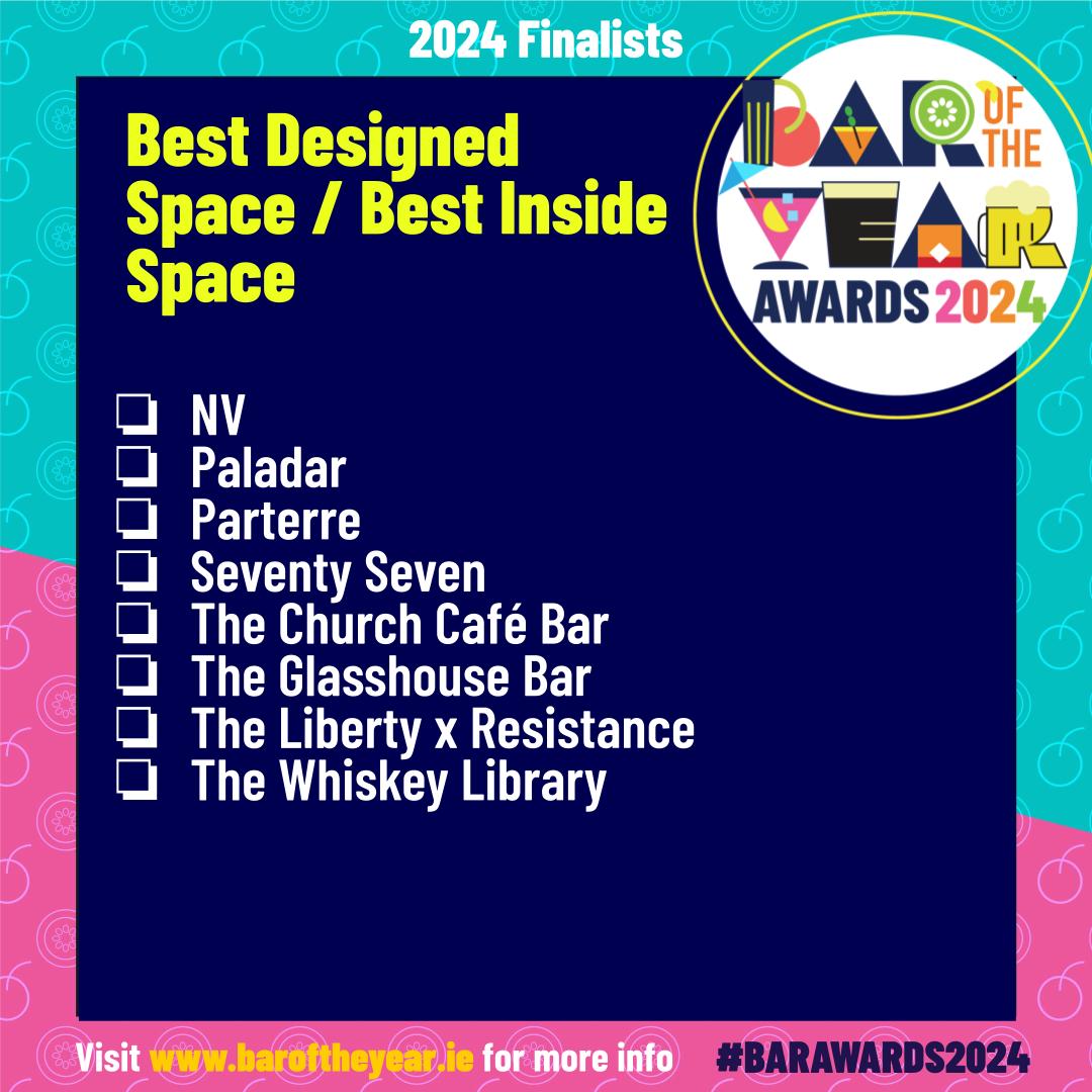 BarOfTheYear's tweet photo. We are pleased to announce the finalists for Best Designed Bar / Best Inside Space

@HawksmoorTweets 
@inchydoneylodge 
@Carncourthotel
@LawlorsNaas 
@LennansYard 
@McHughs_Bar 
@FranWellBar 
@johnstownestate 

#Barawards2024 https://t.co/9DlTYYdf3x