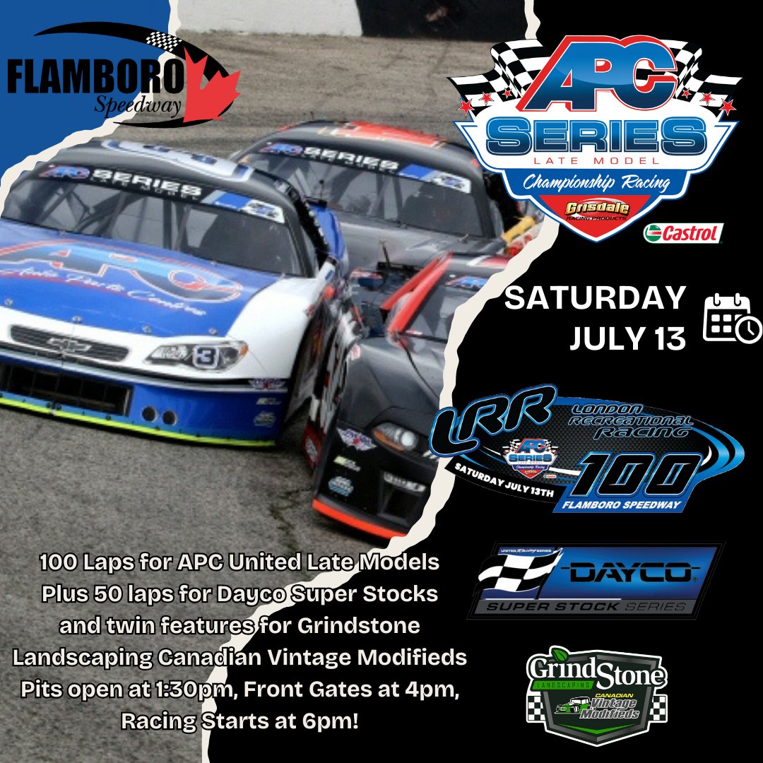 FlamboroSpdwy's tweet photo. The @UnitedLMSeries rolls into town this Saturday night for the @LondonRecRacing 100!

Weather is looking beautiful, so bring some friends and come on out for a great night of racing! https://t.co/A7xaN1IC0k