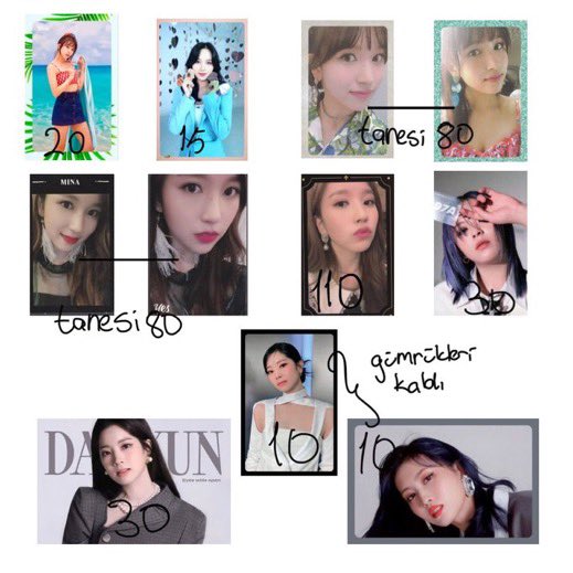 viesluw's tweet image. twice itzy satis
hepsi normalde 2125tl ama size ozel hepsi 1600

takas✔️

@twicesatis @twicesatistrade @twicesatis_tr @itzysatistakas @itzyselltr