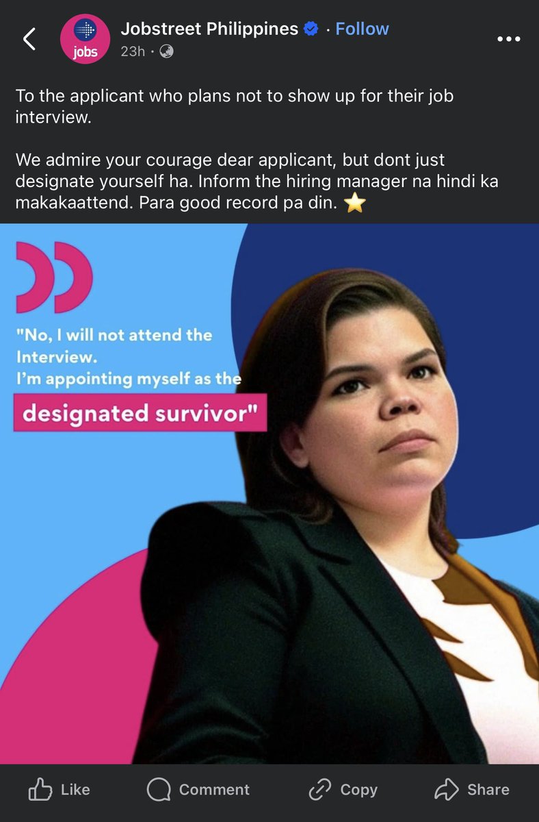 MacLopez769's tweet photo. Like the typical KSPs in social media, the deplorable owner of this online job pool platform needs to use our very popular Vice President just to get the needed engagement. 

Pathetic. https://t.co/o5WGnhwDi2