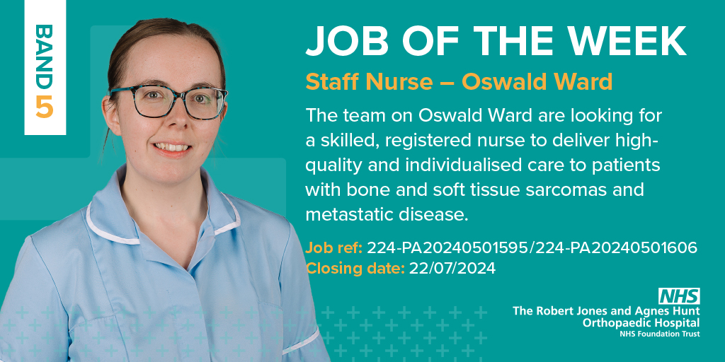 We're currently recruiting Staff Nurses. For more information, visit: shorturl.at/Hi3Se and shorturl.at/7RI8b

Oswald Ward forms part of the Trust's £15.1 million Theatre and Ward Development and is dedicated to MSK oncology and orthopaedic patients.