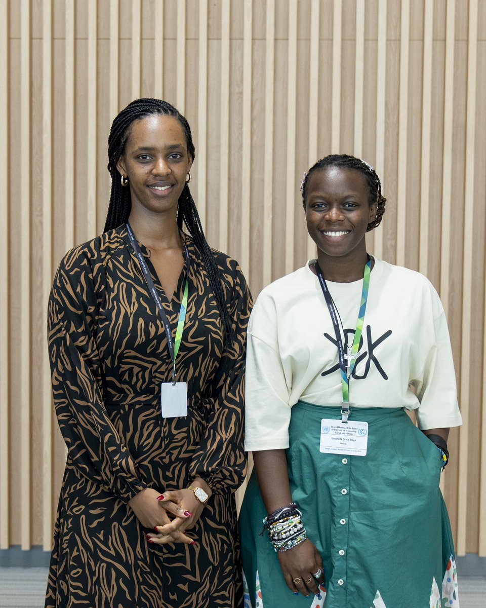 Our CEO <a href="/InezaUmuhoza/">Ineza Umuhoza</a> and Climate Finance Negotiator Adeline Cyuzuzo at the just concluded 2nd Loss and damage Fund Board meeting in Korea 🇰🇷. Even with the remedial situation for observers, they leveraged the opportunity to engage actively to ensure meaningful progress
