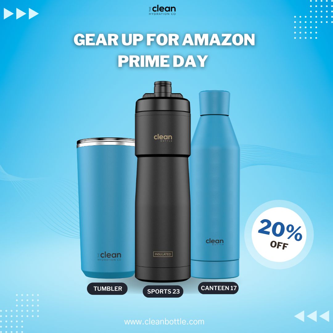 cleanbottle's tweet image. Amazon Prime Day is here! Enjoy a 20% discount on our top picks: Sport 23 Bottle for the gym, Canteen 17 Bottle for everyday use, and Tumbler 20 for your coffee needs. Stay hydrated and stylish with these must-haves. Shop now and save big!

#AmazonPrimeDay #HydrateInStyle