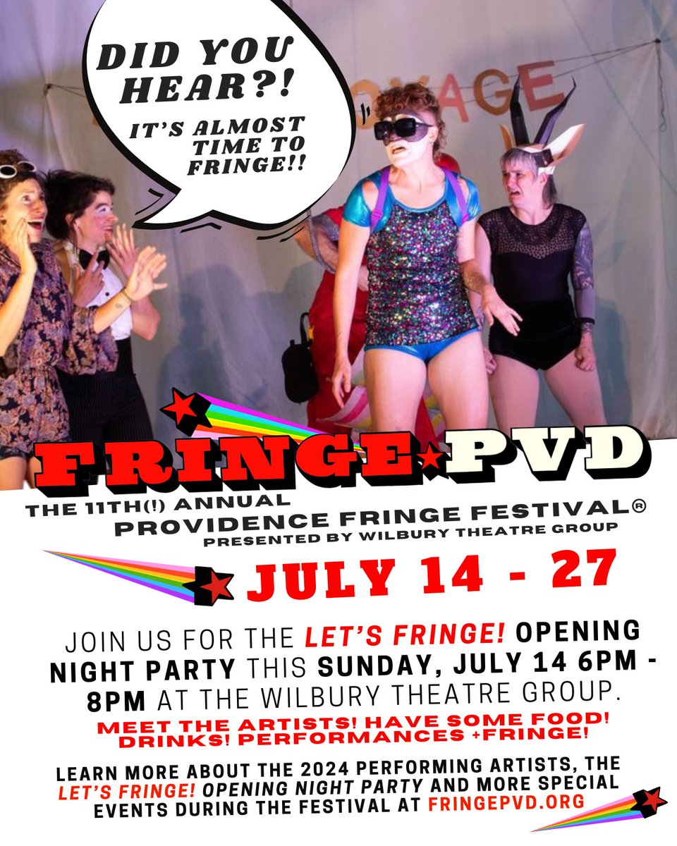 Preview the FRINGE at the LET'S FRINGE! Opening Night Party this Sunday bit.ly/3W3eFfJ