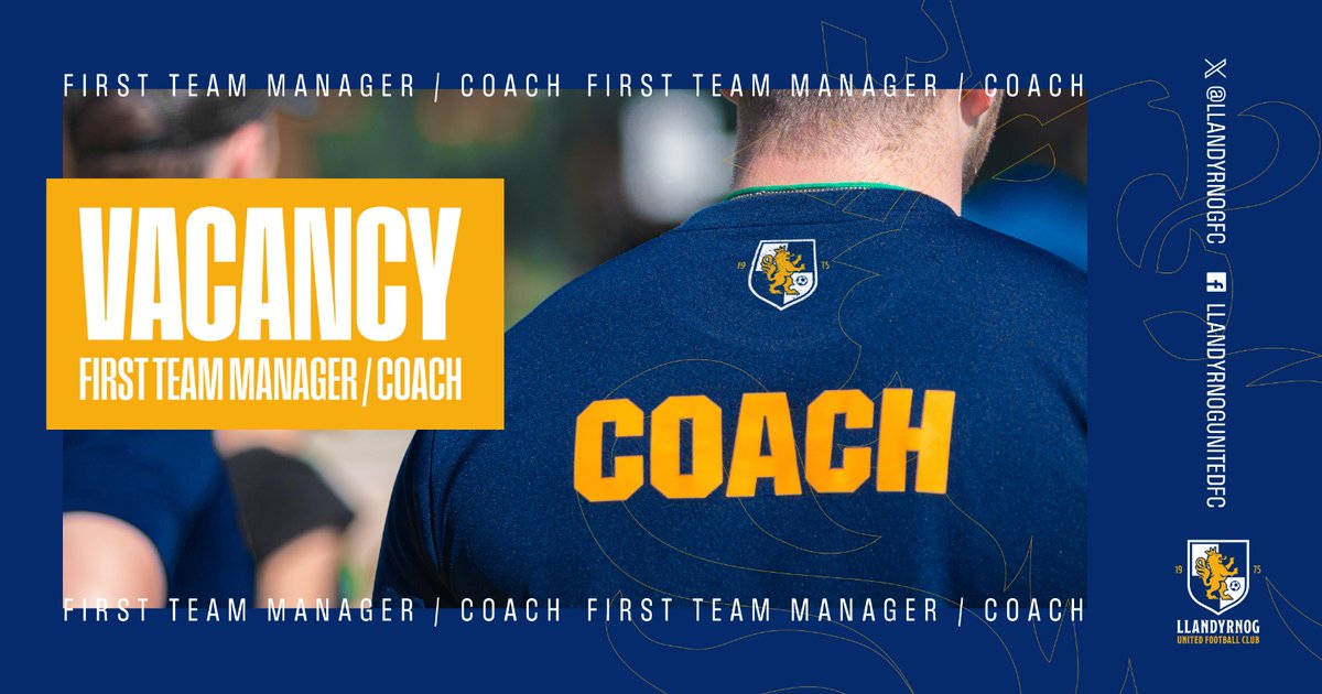 Llandyrnog United FC are actively looking at bringing in a New Manager and with the help of the Committee and local lads we will be in tier 4.
If anyone is interested please can you message the page or email and we will contact you directly.
Many thanks Llandyrnog FC.