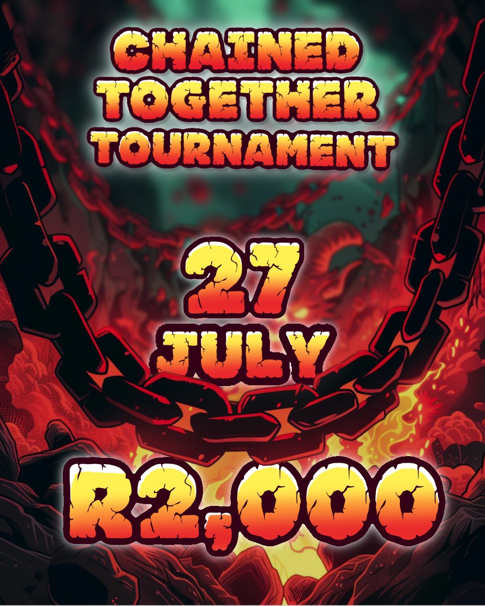 spooodyyy's tweet image. Are you ready to climb to freedom??!💪⛓️

We're looking for 10 teams of 4 players to compete for R2,000 in @spooodyyy's  Chained Together Tournament on Saturday July 27th!

RT &amp;amp; DM to enter. 

(18+, South African Twitch Affiliates and Partners ONLY )