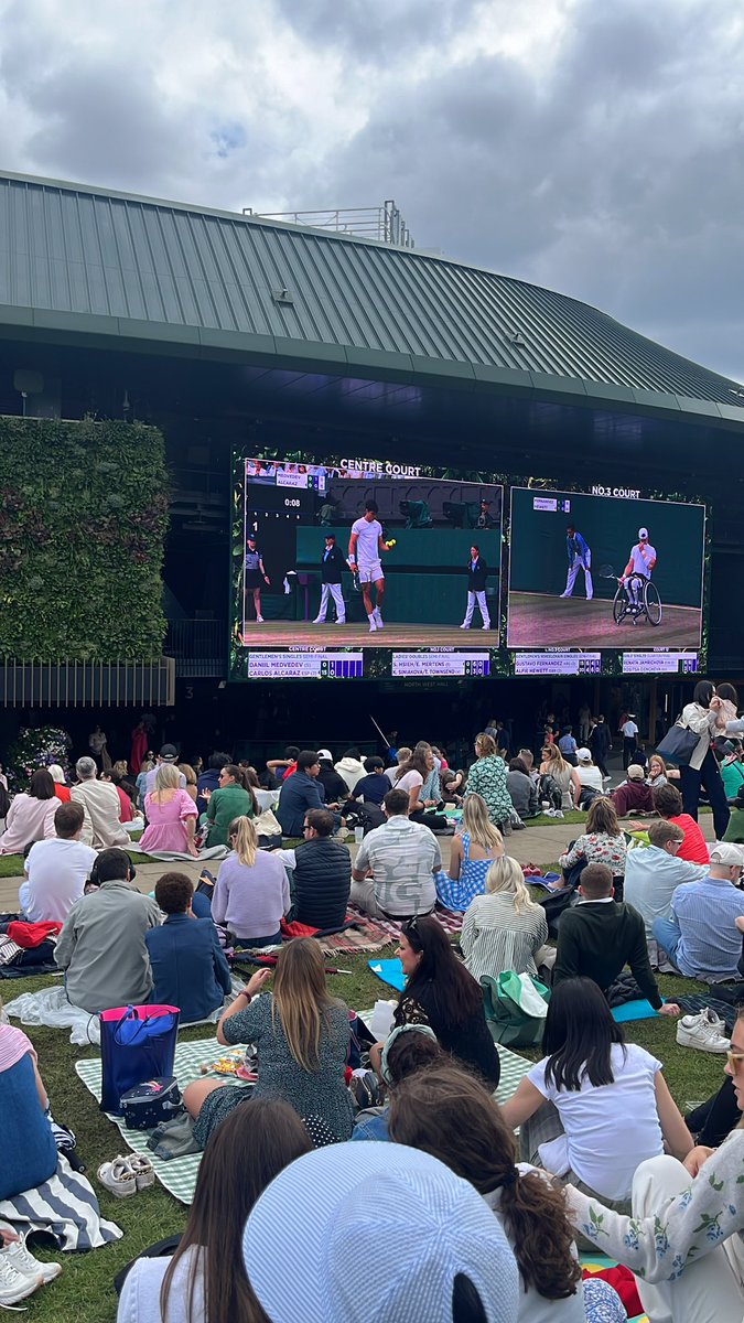 Enjoying a Pimms on the Hill 🎾 #bucketlist!