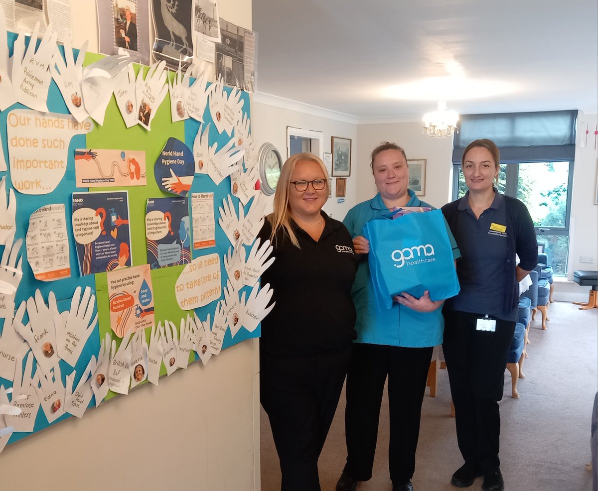 Well done Cedar Tree Nursing Home &amp; their IPC link Emily, your IPC board won 1st place  in our #Worldhandhygieneday competition &amp; it is fantastic! The residents really enjoyed taking part. Thank You Amy &amp; Gamma Healthcare for the super prizes donated and for picking our winners!