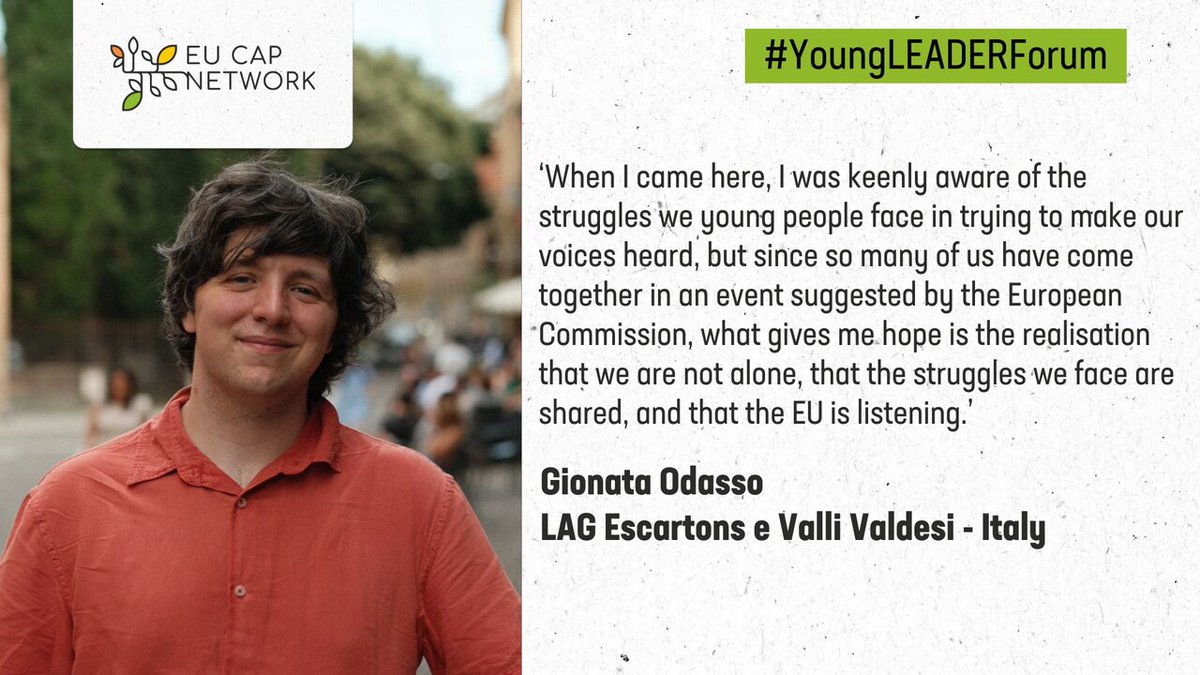 eucapnetwork's tweet photo. Join, transform, and lead 🤝   

This news article features reflections from three #YoungLEADERForum participants: Gionata, Léa, and Slavica 💬  

 It highlights how the Forum gave new ideas on how to include young people in #LEADER 🙌   

👉 https://t.co/l7mD6Ovaq0 https://t.co/La4TA9znx9