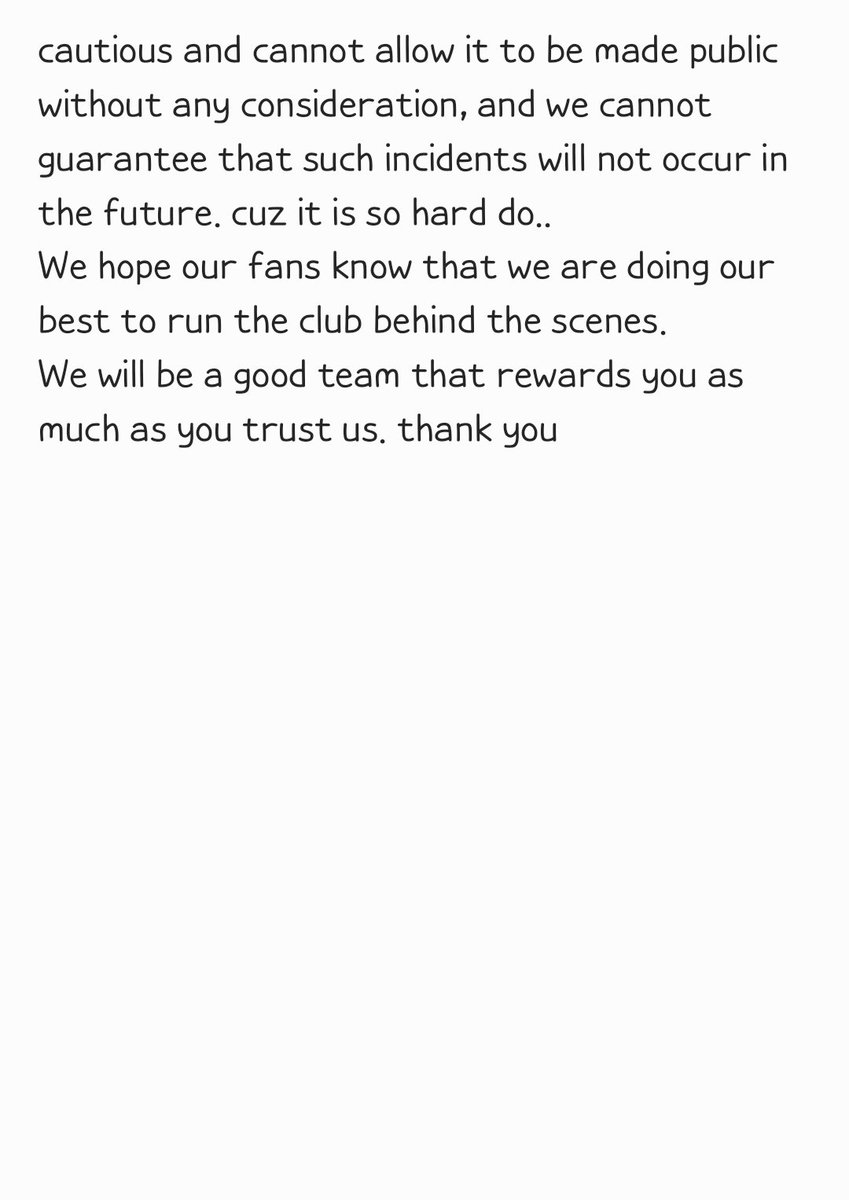 This is a public discussion about the transfer of faith with TM.
This situation causes enormous damage to the faith and the club. 
I don't think this should happen again, so I'm going to make it public.