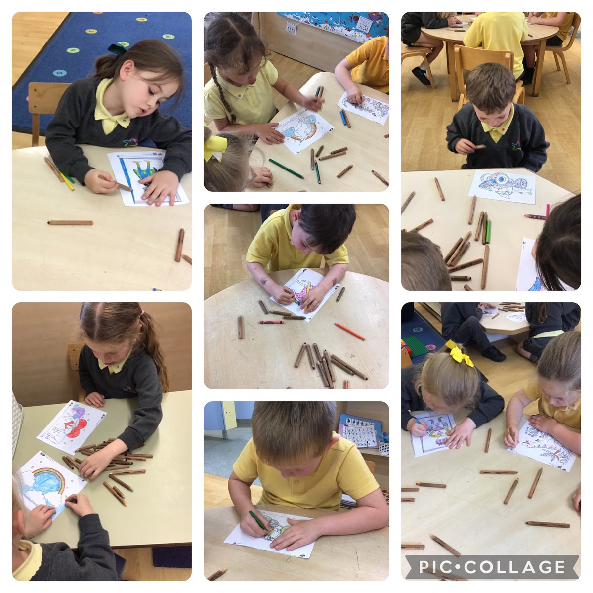 ReceptionTSP's tweet image. Reception thoroughly enjoyed some mindfulness colouring in this afternoon. We listened to classical music and spent time carefully colouring in our pictures. We then all discussed how relaxed our minds and bodies felt afterwards. What a lovely relaxing Friday, Reception! #Enjoy💙