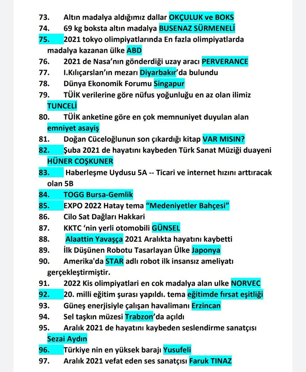 📌 Sınav hazırlık sürecinde, sizlerle yüzlerce güncel bilgi ve genel kültür sorusu paylaşıyoruz! 🎓

✅ Tekrar göz atmak ve faydalanmak için bu gönderiyi kaydetmeyi unutmayın.

📚 KPSS Lisans/Önlisans/Ortaöğretim/KPSS sınavlarına yönelik bilgi ve sorular burada!

#kpss2024