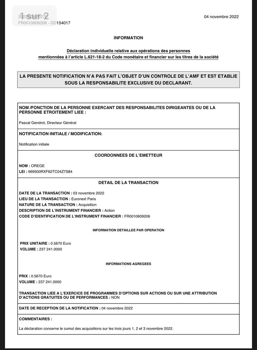 le_jeune_scout's tweet photo. #OREGE
$OREGE
Achats dirigeants 2022/2023 https://t.co/uq5G68Hx5J