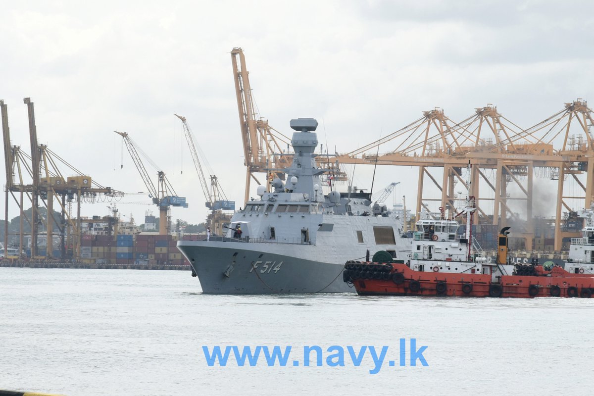 WarshipCam's tweet photo. Turkish Navy Ada-class ASW corvette TCG Kınalıada (F-514) leaving Colombo, Sri Lanka - July 12, 2024 #tcgKınalıada #f514 

SRC: TW-@srilanka_navy https://t.co/hOvOUMcrOv