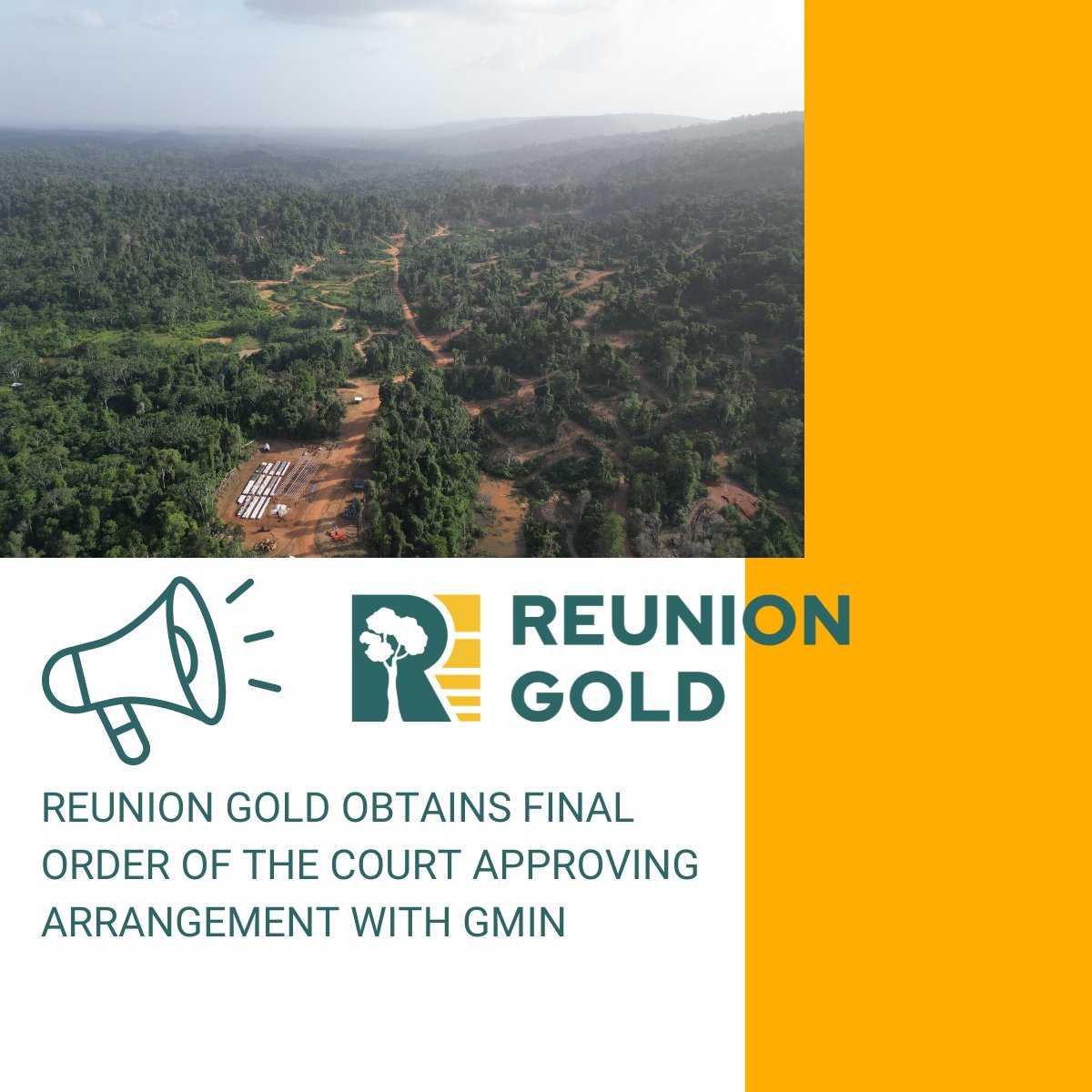ReunionGoldCorp's tweet photo. REUNION GOLD OBTAINS FINAL ORDER OF THE COURT APPROVING ARRANGEMENT WITH GMIN
Press Release: https://t.co/CZjlIyVspM
#RGD #gmin #GOLD https://t.co/Q8XKHDYQ5W