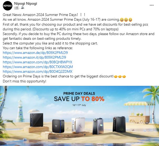 AlsacoAndaluz's tweet photo. Des offres très intéressantes sur des Mini-PC chez Amazon pour les 16 et 17 juillet prochain.
(Summer Prime days) https://t.co/Vio1Xd6MCh