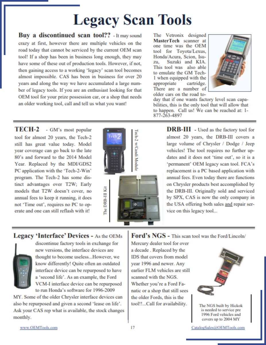 casofnewengland's tweet image. 🚗🔧 Need a discontinued scan tool? CAS of New England offers a range of legacy tools like TECH-2, DRB-III, and more. Perfect for servicing older vehicles. Learn more at OEMtools.com #LegacyTools #Diagnostics #AutoRepair #OEMTools