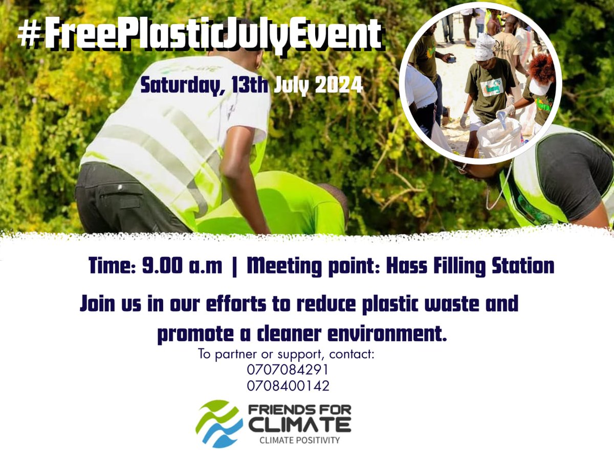 ForClimate_CBO's tweet photo. Your participation will make a huge difference in creating a cleaner, healthier community for everyone. Bring your friends,family,& enthusiasm as we work towards a sustainable future.
See you there
#FFCCBO
#ClimatePositivity
#FreePlasticJuly
@KilifiCountyGov @Environment_Ke https://t.co/cfS1MH2BBO