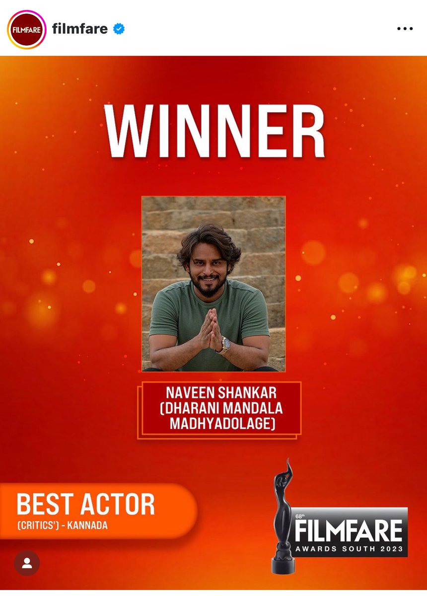 OmkarAryaa's tweet photo. “Honored and thrilled to receive the Best Film Critics Award at the 2023 Filmfare Awards! This recognition means the world to me, and I’m deeply grateful for the support of my incredible team, the unwavering belief of our amazing audience.
Thanks to @filmfare https://t.co/WQqLHKew0t