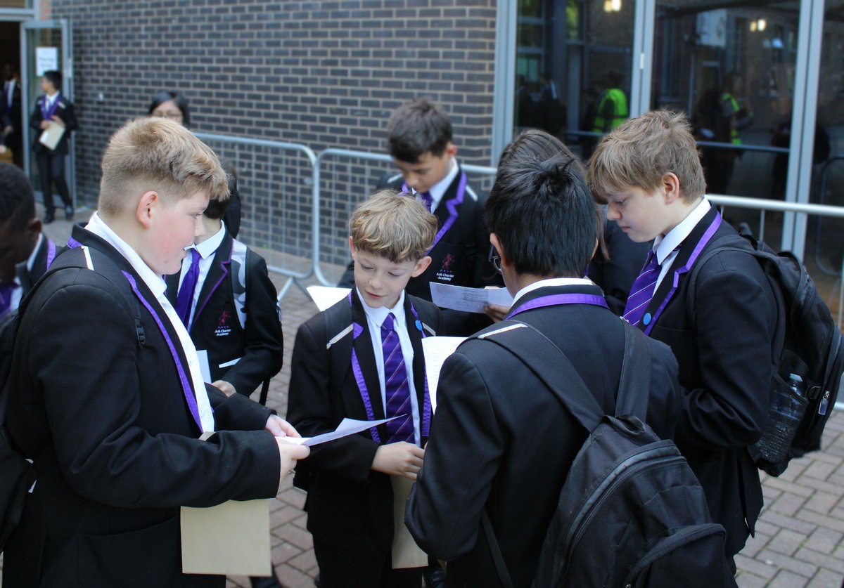 ArkCharter's tweet image. We have been celebrating our KS3 student&apos;s Rank Order Assessments this week, with envelope opening and celebration assembly. There was a fantastic atmosphere from students proud of their achievements, showing off their results to staff and comparing their rank order with friends.