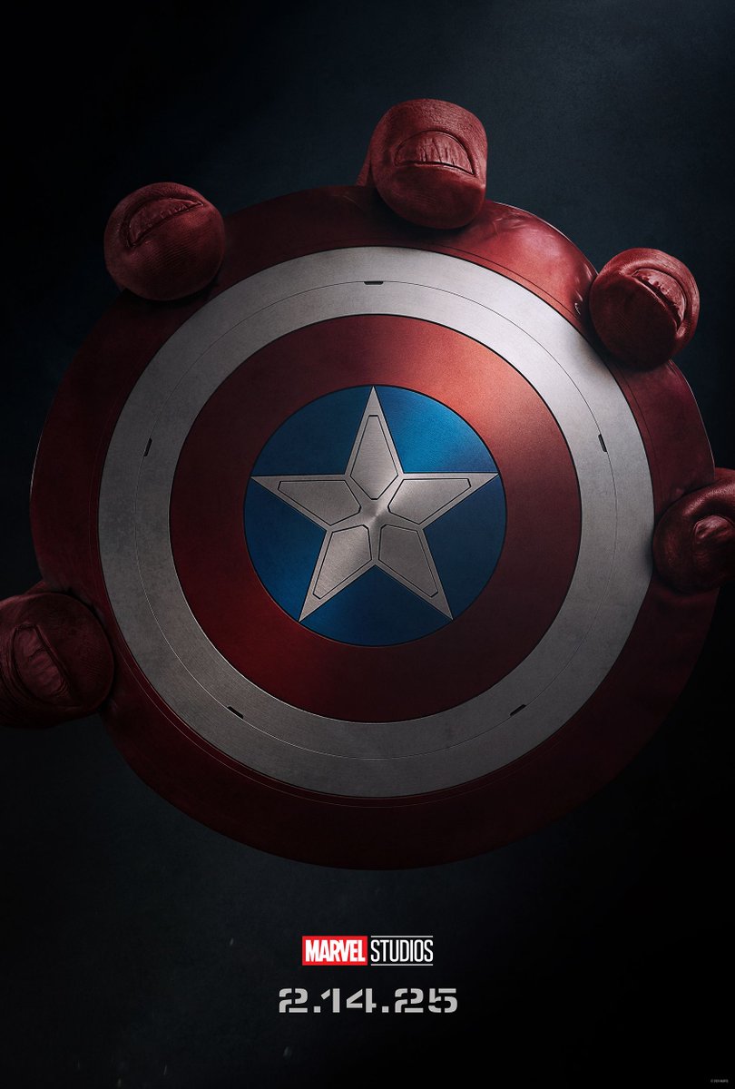 MCU_Direct's tweet photo. Here's the official teaser poster for CAPTAIN AMERICA: BRAVE NEW WORLD: https://t.co/oFFwIGzmHX