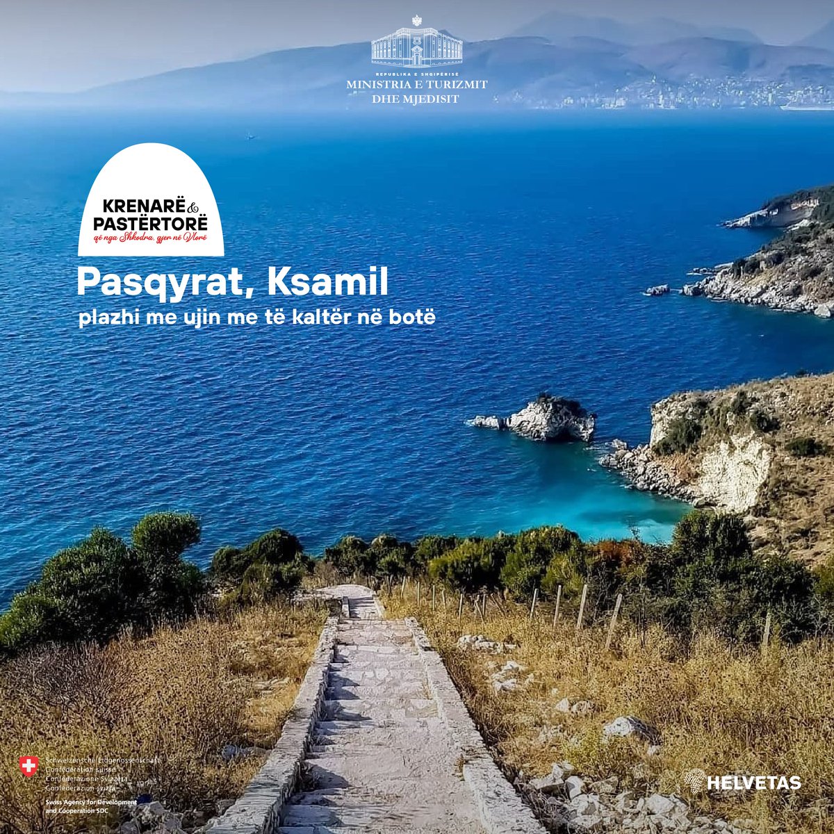 _Mjedisi_'s tweet image. Zbuloni plazhin e Pasqyrave me ujin më të kaltër në botë, në një simfoni të pafundme të nuancave të blusë💙🌊
Krenohemi me natyrën e pasur dhe detin e kristaltë që ruan bukuritë e tij të paprekura🌅#KrenarëDhePastërtorë
@MirelaKumbaro

#ShqipëriEPastër #MTM #bashkiteforta