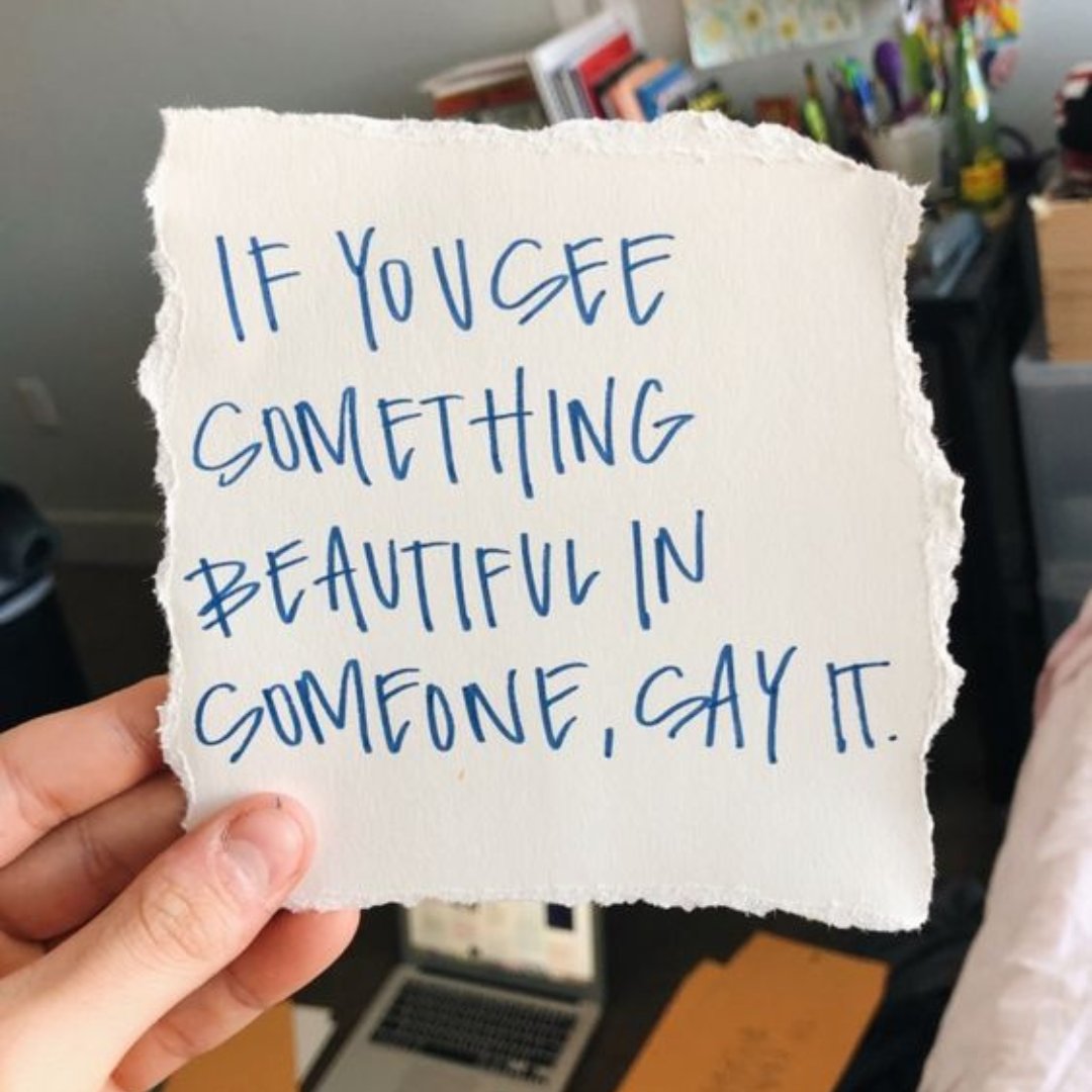 Brighten someone's day with a kind compliment! @ them in the thread ✨