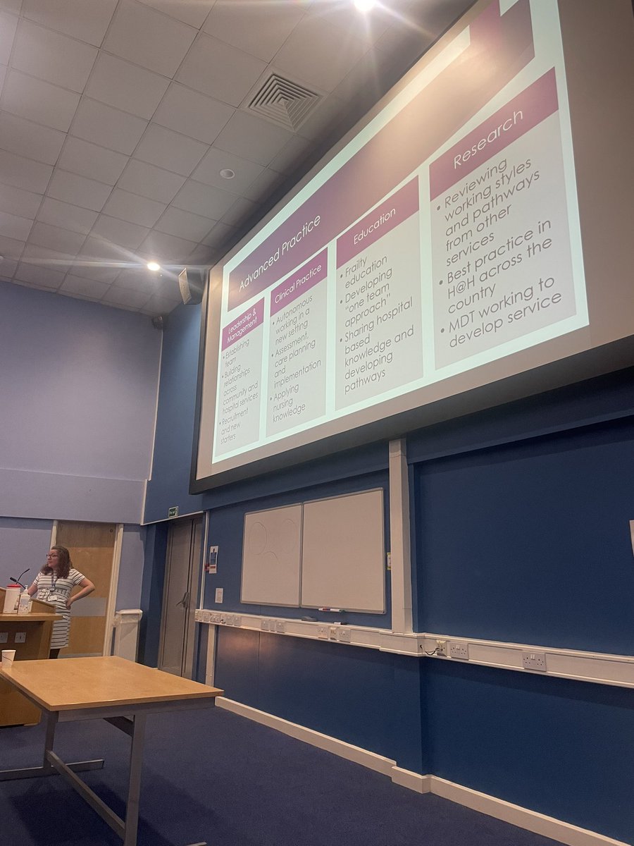 DrSMather's tweet photo. Advanced practice for frailty ACPs in the community. The four pillars... 
#MFTFrailtyConf https://t.co/8pcWdR96cW