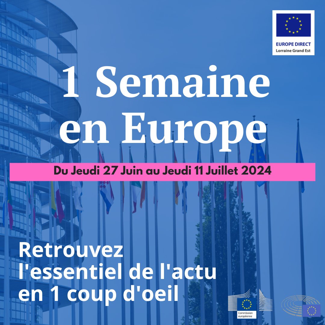 Une semaine en #Europe ! Retour sur :

💰 L'aide aux Balkans occidentaux
🇪🇺 🇪🇬 Conférence UE-Égypt sur l’investissement
✔️ Soutien technique de la Commission
📉 Déficit excessif pour 7 États UE
🌿 Finalistes aux prix Capitale verte et Feuille verte
👉 tinyurl.com/27-juin-11-jui…