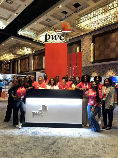 aulett's tweet photo. PwCers recently attended the 2024 NABA Convention and connected with college students and Black industry professionals to network and explore the industry’s future. Learn about a career with PwC! https://t.co/nHP5XMA9jC https://t.co/MTZPtAtwam