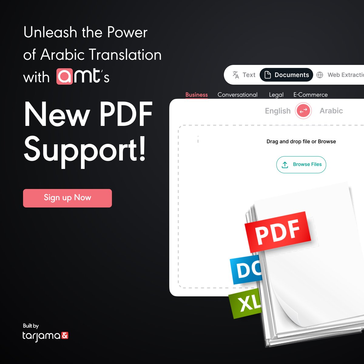TarjamaMENA's tweet image. Unleash the Power of Arabic Translation with AMT&apos;s New PDF Support! 🌟

Effortlessly translate your PDF documents with unmatched accuracy and speed, exclusive to our enterprise package users. 

Try it now at ow.ly/zjww50SAmVT

#AMT #PDFSupport #ArabicTranslation