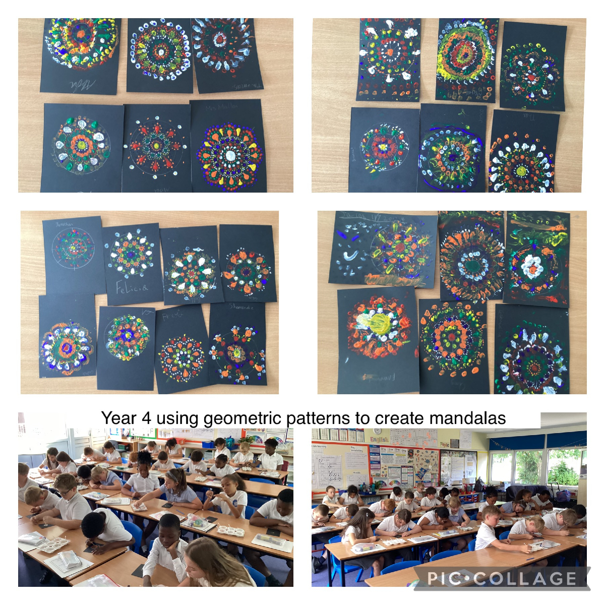 ololwitney's tweet photo. Year 4 using geometric patterns to create mandalas. https://t.co/31FMV6hyMB
