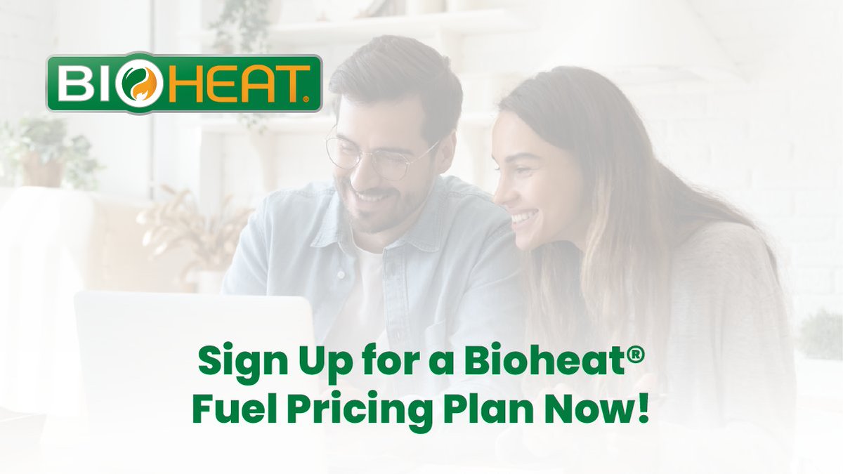 Ask your fuel provider about their pricing plan options for Bioheat® fuel. mybioheat.com/available/ Sign up now and know you’re taken care of this winter!

#BioheatFuel #RenewableEnergy #HomeownerTip #HomeHeating