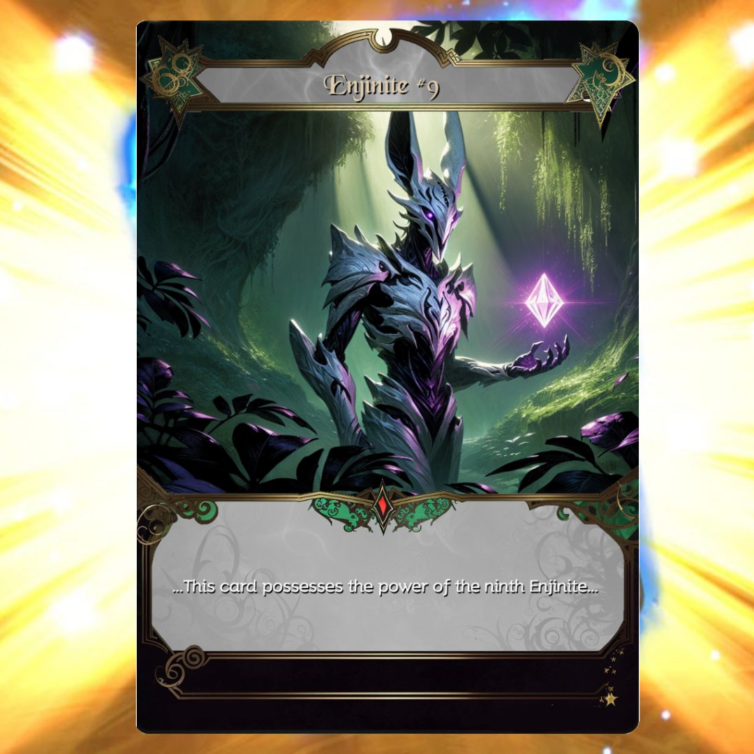 T0Mpouri's tweet photo. The ninth Enjinite has been found!
@CryptoRabitHole  was playing his favorite TCG online with his friends when something unexpected happened! In round 9, he drew a card from his deck that he had never seen before. Confused about what was going on, he initially thought it was a game bug. Suddenly, his phone rang, and a notification from his Enjin wallet appeared on the screen. A strange transaction had just been signed, and a new NFT appeared in his collection! Shocked, George realized that he had just found an @Enjinite ! It was safely stored in his wallet.

Highlighting @CryptoRabitHole   contribution to expanding the @enjin  ecosystem.
George is the genius behind @CryptoRabbitTCG 
The Crypto Rabbit Hole (CxRH) blends traditional board games and trading cards with blockchain technology to offer an engaging and educational gaming experience. Available in both physical and digital forms, the game uses #Enjin Blockchain's tech for smooth global play. In the digital version, each card is a non-fungible token (NFT) on @nft_io , allowing players true ownership and the ability to trade or sell cards. CxRH stands out in the hybrid game space by integrating digital and physical elements. It also serves an educational purpose, demystifying cryptocurrency and teaching players about crypto terminologies and processes, such as setting up non-custodial wallets, through its gameplay mechanics and character designs inspired by pioneering blockchain projects.
