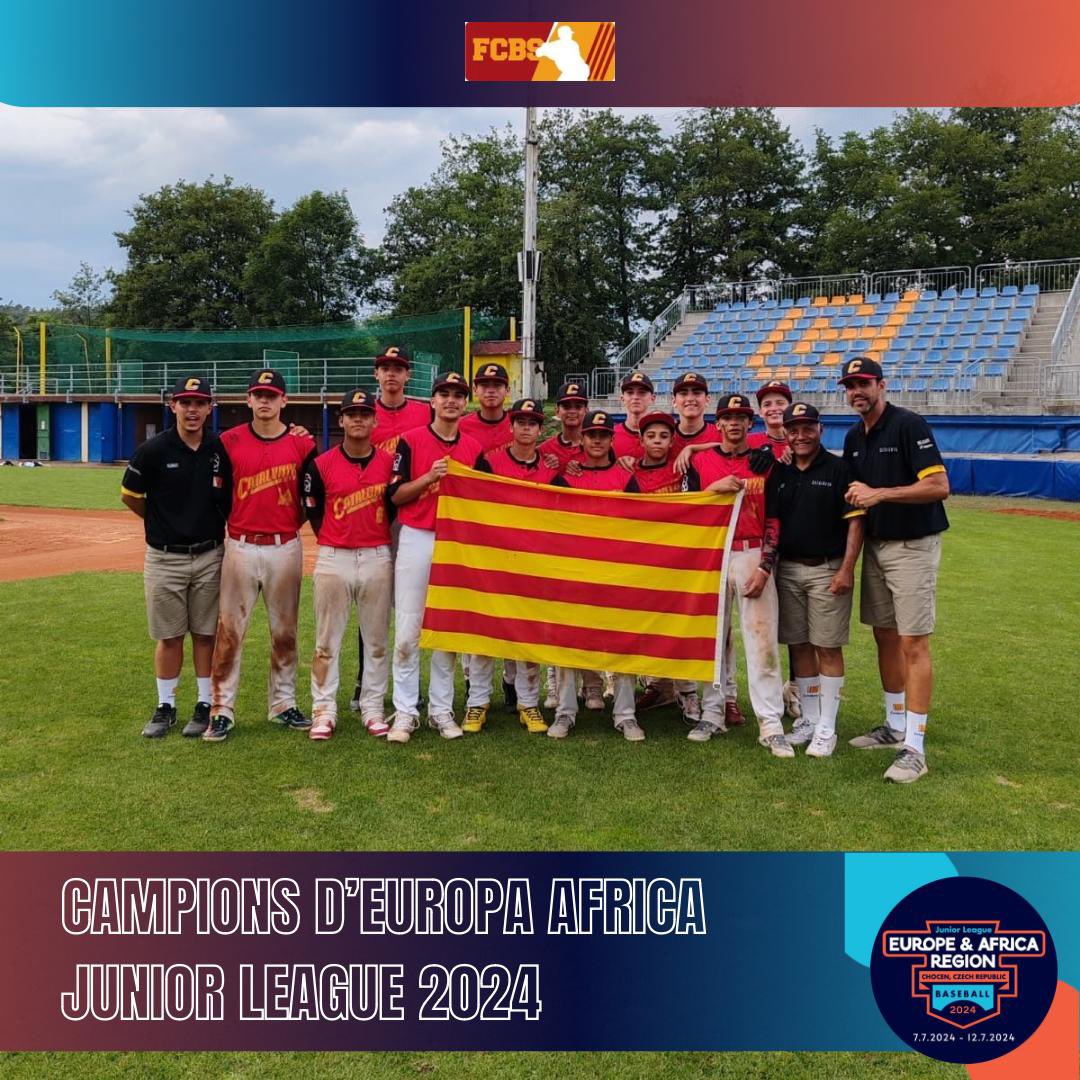 CAMPIONSSSS! 🥇🏆🇪🇺

L’equip JL guanya la final 7-1 davant South Czech 🇨🇿  i es classifica per a les #WorldSeries a Taylor 🇺🇸 del 4 al 11 d’Agost

🔝 Destacar  Uttaro amb 5 IP i Morillo amb 2. A l’ofensiva Cornieles ha aconseguit 1 Hit i 1 2B i 2 RBI i Macias 1 2B i 2 RBI