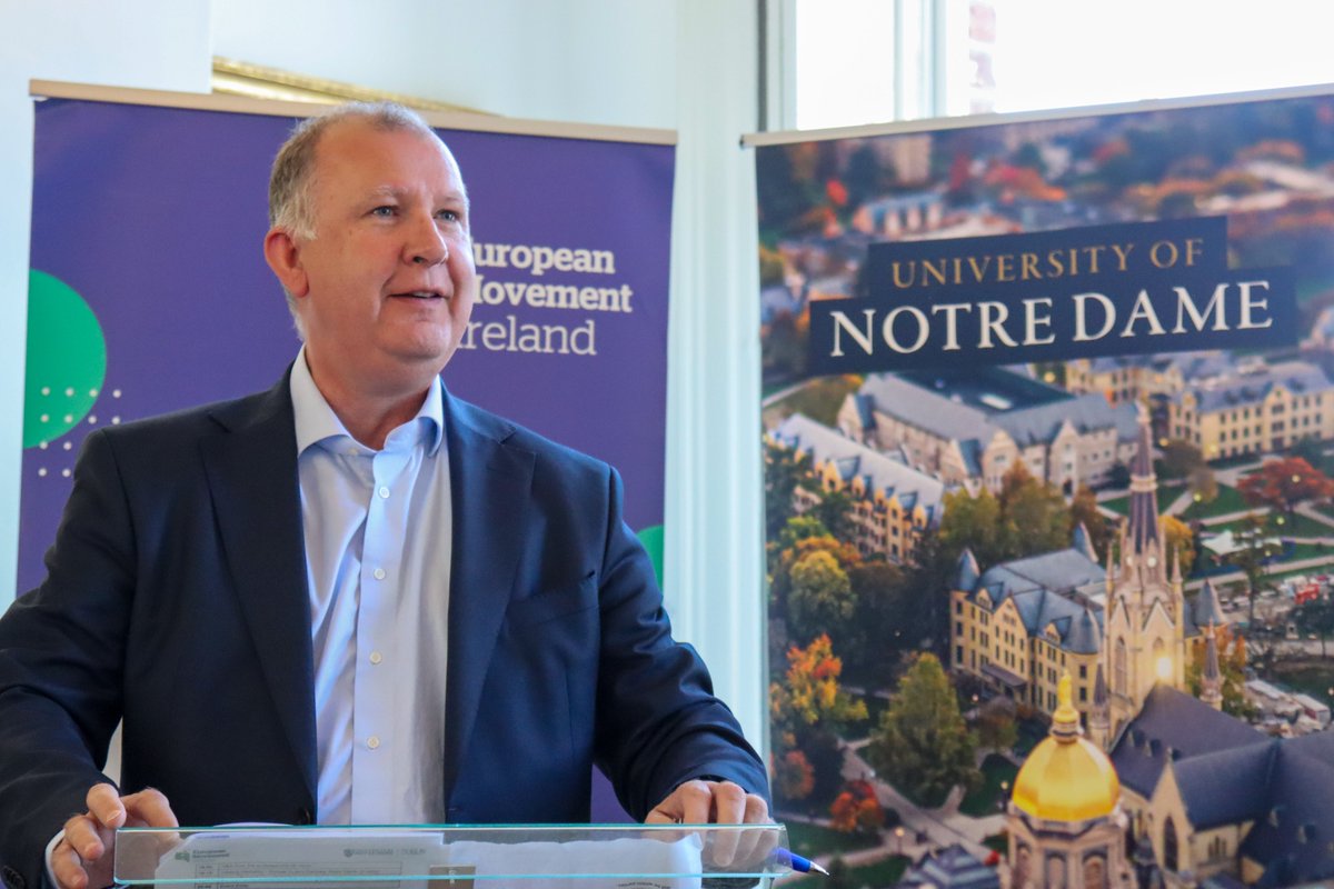 .<a href="/unddublin/">University of Notre Dame Dublin</a> <a href="/emireland/">European Movement Ireland</a> hosted an EU &amp; US elections Future of Democracy event. <a href="/GaryMurphyDCU/">Gary Murphy</a> chaired the panel with Isabel Cabezas, former Schuman Trainee DG Comms, <a href="/David_Giles_/">David Giles</a>, former UN Youth Delegate, Henry O'Riordan, President <a href="/EYP_Ireland/">EYP Ireland</a>. <a href="/aislingbrady_/">Aisling Brady 🇺🇦</a> opened the event.