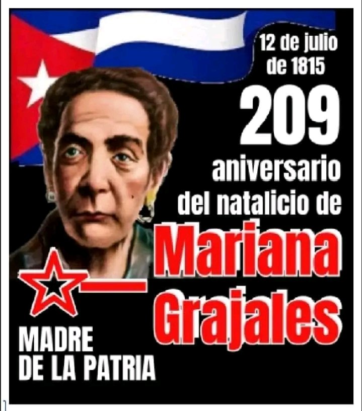 InesMChapman's tweet photo. #MemoriaHistórica: 12 de julio de 1815, nace en Santiago de Cuba una heroína, patriota que se entregó con devoción a la independencia de la tierra amada. Mariana Grajales, junto a su familia,constituyen ejemplo, cuanta estirpe,enseñanza y compromiso, madre valerosa #CubaVive https://t.co/YGlvXbOwpS