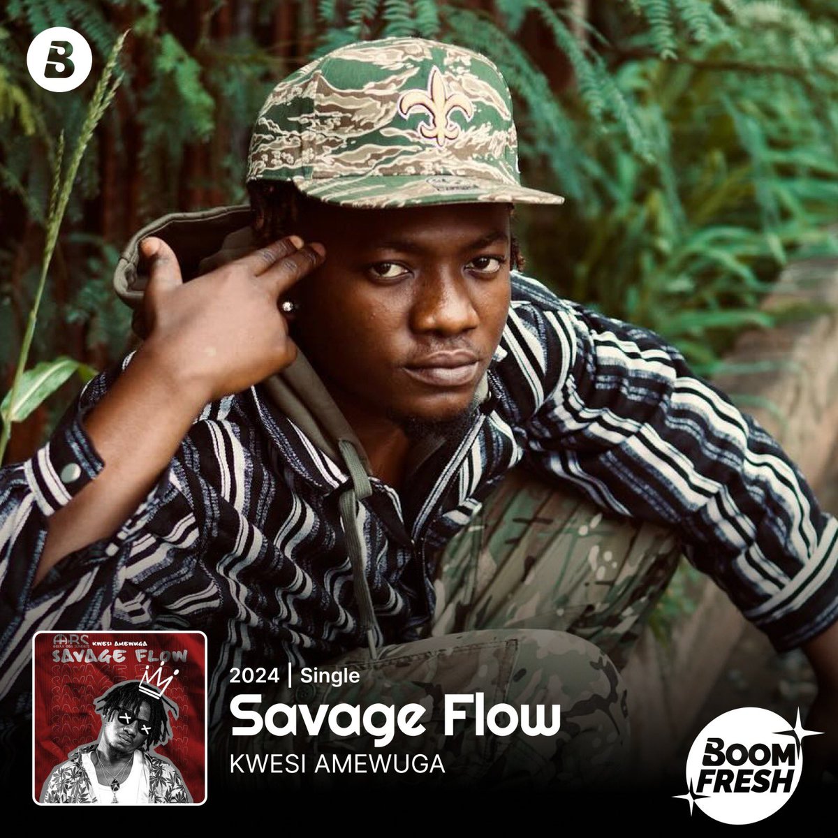 BoomplayGhana's tweet photo. 💥BOOMFRESH💥
Listen to this #SavageFlow from the unsung talent @KwesiAmewuga, available now on #Boomplay. 

🎧: https://t.co/vO2P7AyEHZ

#NewMusicFriday #HomeOfMusic https://t.co/BWUZLTr2D5