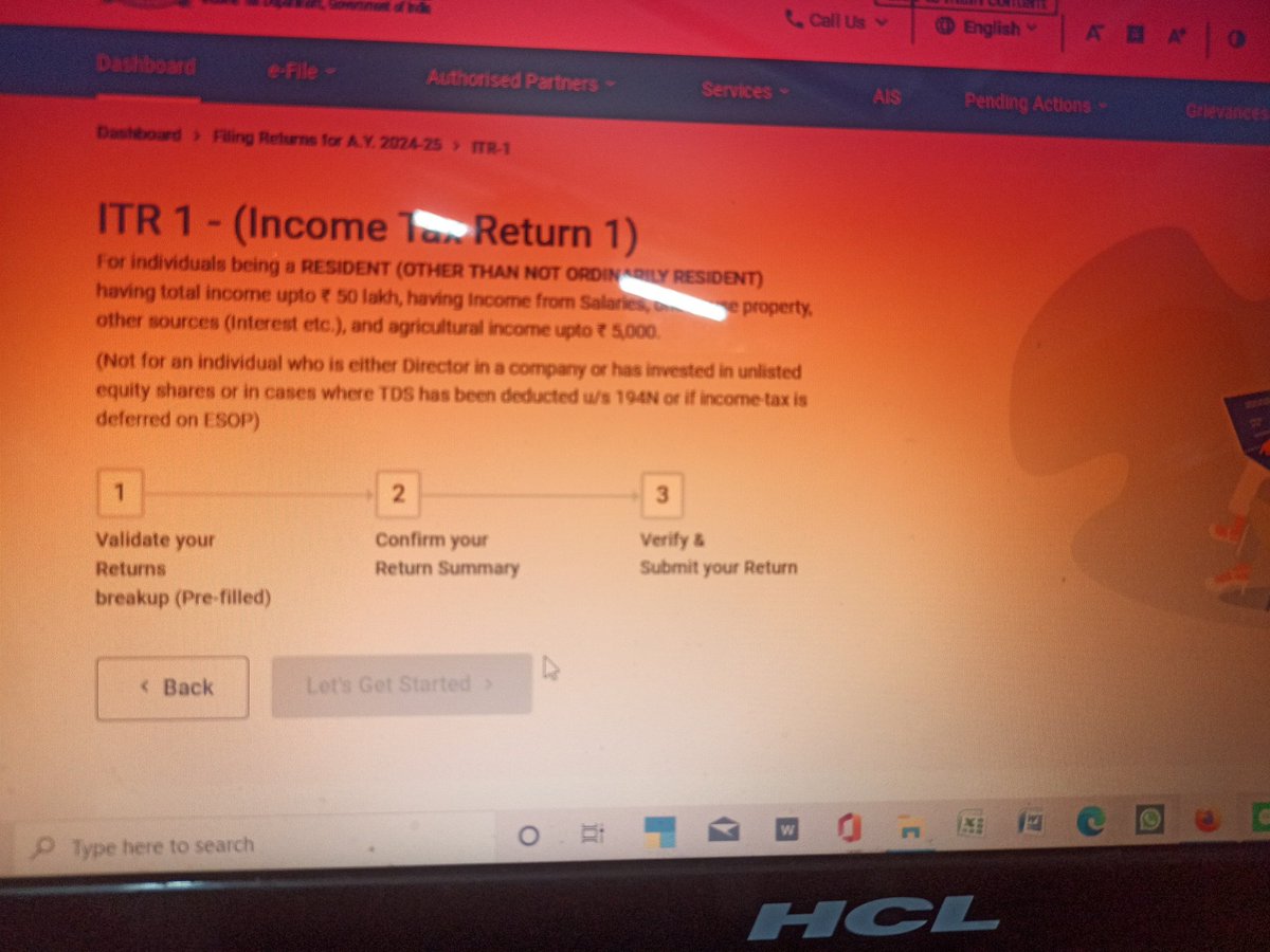 ArunBehal3's tweet photo. @IncomeTaxIndia facing issues in filing Income Tax return online on e-filing portal. let's Get started not working.. 
Does someone facing same issues. https://t.co/Y0RGVeL4H6
