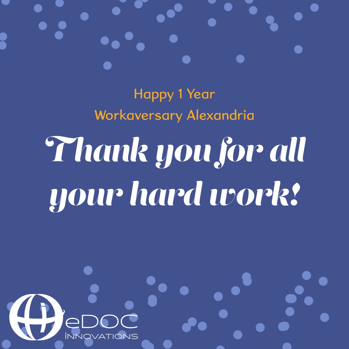 eDOCInnovations's tweet image. Join us in celebrating our dedicated team members who are marking another year of hard work and dedication. Happy work anniversary to all those who are celebrating this month! 

#eDOC #CheckLogic #DigitalTransactions #SignAnywhere #eSignatures #eDOCSignature
