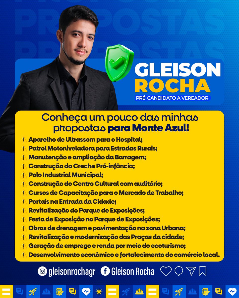 GleisonRochaGr_'s tweet photo. Alguns dos meus projetos como pré-candidato a vereador em Monte Azul-MG: https://t.co/RANjj0KNVf