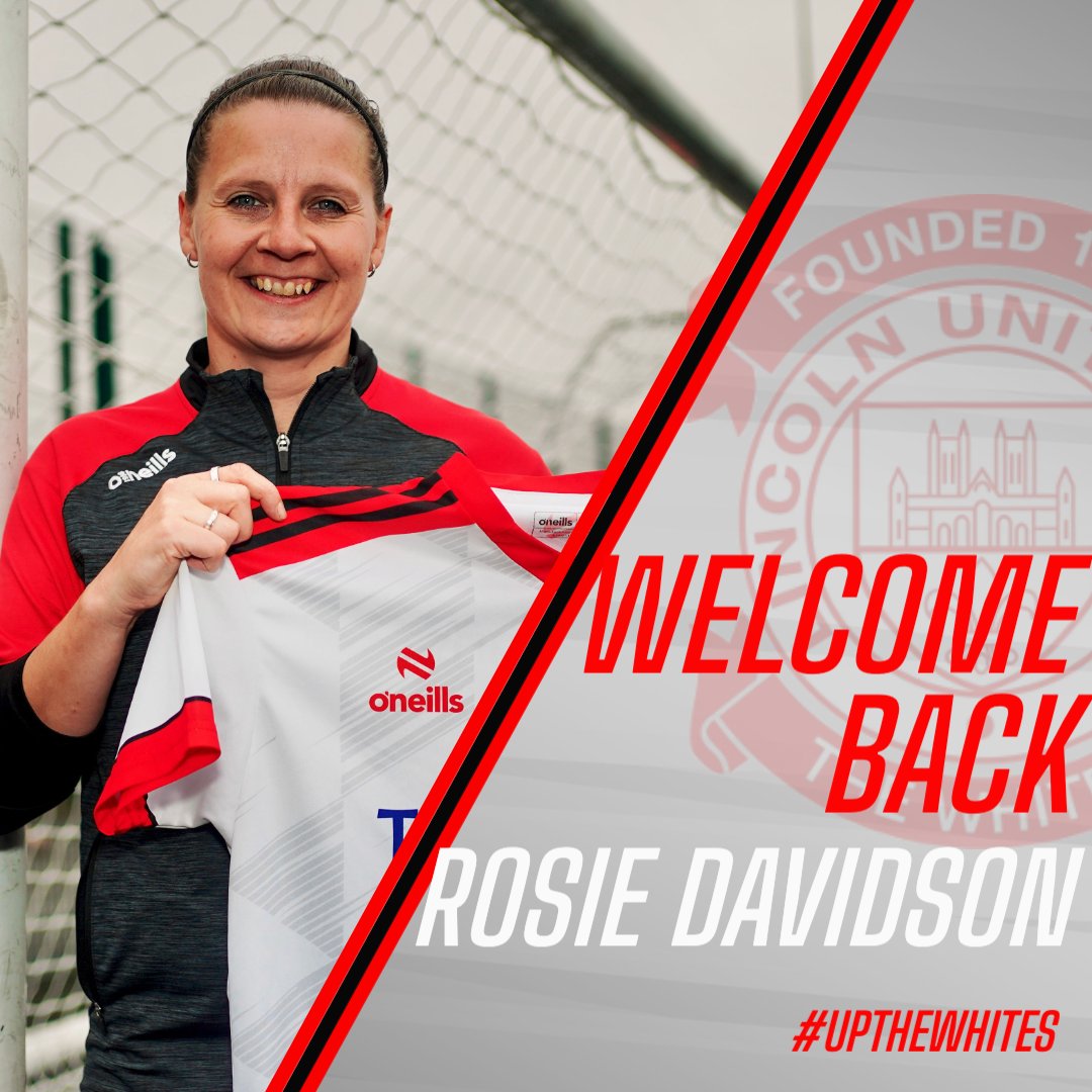 LincolnUtdWFC's tweet photo. Signing no 2 ✍️

We are delighted that @SlovaksProperty has signed on for 2024/25 season ⚽️⚽️

Welcome back Rosie 🔴⚪️

#UpTheWhites https://t.co/ghN5prd9MO